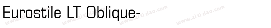Eurostile LT Oblique字体转换